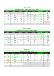 Bulan desember adalah bulan ke 12 dalam kalender masehi. Kalender Islam Global Tahun 2020 M