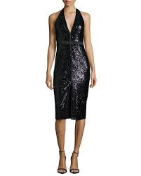 Halston Heritage Clothing At Neiman Marcus V Neck Cocktail Dress Sequin Cocktail Dress Embellished Cocktail Dress