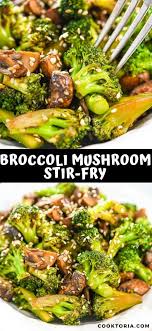 This Broccoli And Mushroom Stir Fry Is So Flavorful And Easy To Make Tasty And Healthy This Dish Is Ready In Le In 2020 Mushroom Stir Fry Broccoli Recipes Vegan Beef
