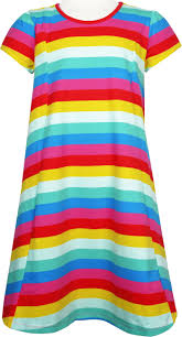 Oben ist es wie ein blüschen geschnitten und unten fällt der ro. Frugi Kleid Kurzarm Elodie Flamingo Multi Stripe Drs014fmr Bei Papiton Bestellen