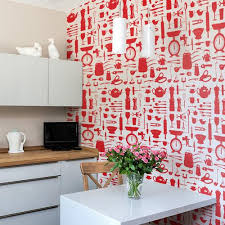 courageous red kitchen wallpaper ideas