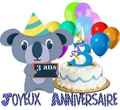 How to make number cakes. Gif Gratuit Anniversaire Enfant 3 Ans 2020 1 Les Gifs Animes De Dentelledelune