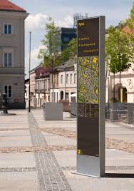 Kielce Pedestrian Wayfinding System On Behance Wayfinding System Wayfinding Signage Design