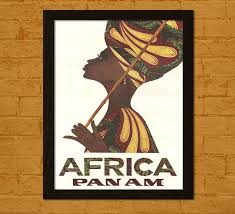 Africa Travel Print Vintage Travel Poster Retro Travel Wall Art African Poster Home Decor Vintage Gift Idea Pan Travel Wall Art Travel Prints Vintage Posters