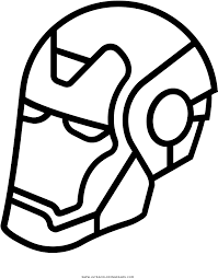 Iron man mark iii page 3 3dtotal forums. Iron Man Mask Coloring Page Dibujos De Iron Man Blanco Y Negro Full Size Png Download Seekpng