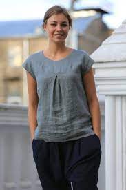 Linen Top Elegant Women Blouse Womens Top Loose Linen Top Etsy Linen Blouse Linen Shirts Women Blouses For Women