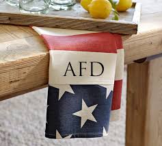 american flag tea towel pottery barn
