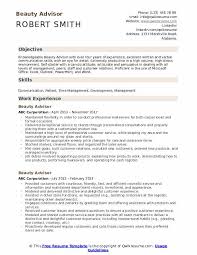 Beauty Advisor Resume Samples Qwikresume