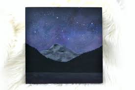Diy Night Sky Mountain Painting Easy Custom Art Ugly Duckling House If you are interested in landscape painting for beginneers acrylic, then this. diy night sky mountain painting easy