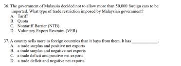 Facts, figures, latest developments and archives. Solved 36 The Government Of Malaysia Decided Not To Allo Chegg Com