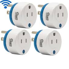 Neo Mini Round Wi Fi Smart Plug Works With Alexa And Google Home For Voice Control Save Energy 4 Pack Nas Pp01w4pk The Home Depot Smart Plug Works With Alexa Save Energy
