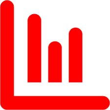 red line chart icon free red chart icons