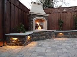 Outdoor Fireplaces Innovative Outdoor Fireplace Designs At The Backyards Corner With Lamp Backyard Fireplace Outdoor Fireplace Designs Outdoor Gas Fireplace