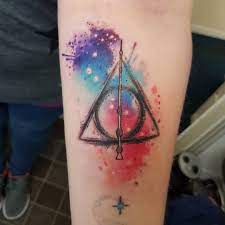 Filled My Cancellation With This Little Deathly Hallows Thanks Charlotte Watercolourtattoos Wate Harry Potter Tattoos Harry Potter Tattoo Small Tattoos