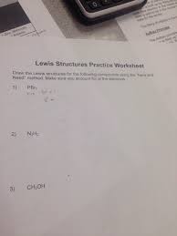 Simple compounds of c, n, o and f. Solved Dl Lewis Structures Practice Worksheet Draw The Le Chegg Com
