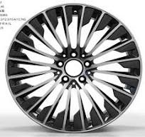 20X8.5 WF Aftermarket Wheel ML0407-8 Glossy Black Machine Lip 5X112/66.45,  ET 36 mm