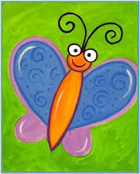 Butterfly Painting Ideas For Toddlers In 2020 Butterfly Painting Butterfly Acrylic Painting Easy Painting For Kids