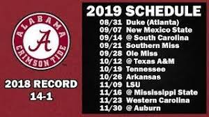2019 Alabama Football Schedule Yeehah Roll Tide Roll Alabama Football Schedule Alabama Crimson Tide Football Alabama Crimson Tide