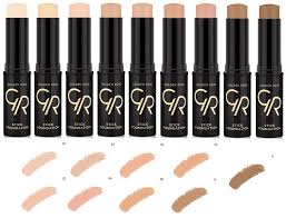 رنگ بندی کرم پودر استیکی برای تشخیص کرم پودر اصل گلدن رز golden rose rose foundation