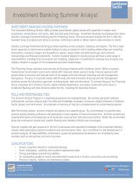 All the seven business pillars are offered through the group's main subsidiaries, rhb investment bank berhad, rhb islamic bank berhad and rhb insurance berhad, while its asset. Goldman Sachs Ib Summer Analyst Program Investment Banking Leveraged Buyout