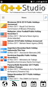 Semua negeri persekutuan johor kedah kelantan melaka negeri sembilan pahang perak perlis pulau pinang sabah sarawak selangor terengganu semua wilayah. Q Worldwide Public Holidays For Android Apk Download