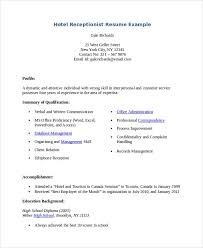 Your resume, particularly how you report your skills on your resume, can determine how far along you advance in the hiring process. Receptionist Resume Template 8 Free Word Pdf Document Download Free Premium Templates