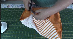 The 2 Tea Towel Drawstring Beach Bag Using Microfibre Tea Towels Alanda Craft