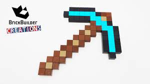 A pickaxe allows the player to mine blocks at faster speeds, depending on the material it is made from. Lego Moc Minecraft Diamond Pickaxe 137pcs Brick Builder Creations Youtube