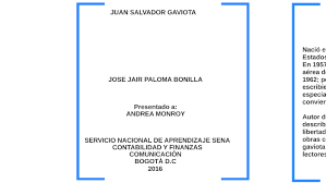 We did not find results for: Juan Salvador Gaviota By Jose Jair Paloma Bonilla