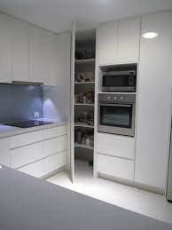 Kitchen Room Design Furniture Curved Corner Rack Blended With Tiny U Shaped White P Modern Kitchen Cabinet Design Corner Kitchen Cabinet Kitchen Cabinet Design
