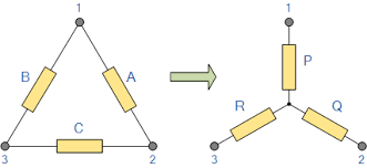 Consider three impedances za , zb and zc connected in delta as shown in the fig. Star Delta Transformation And Delta Star Transformation