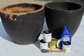 This are crafted in unique shapes with hand painting with vibrant colors like black and golden paint. Painting Outdoor Garden Pot Haymes Paint