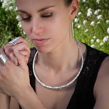 Jewelry Torque Argent Femme Collier Torque