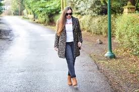 Ganni Top And Leopard Print Coat Outfit Jacquardflower