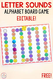 Printable Letter Sounds Alphabet Board Game Learning Letters Kindergarten Letter Sounds Preschool Kindergarten Letters