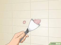 If you have a circle template or rounded edge you can trace, your line will be more accurate. 3 Ways To Cover Holes In Ceramic Wall Tiles Wikihow