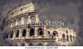 Inaugurated in 80 ad, it known as the flavian amphitheatre, the roman colosseum is one of the capital's most remarkable. Colosseum Rom Schone Bild Italy Abbildung Sporthalle Bild Modern Rom Kreativ Colosseum Hintergrund Gemalde Canstock