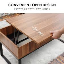 This table is very unique for its leg design. Buy Wlive Wood Lift Top Coffee Table With Hidden Storage Compartment Side Drawer And Metal Frame Lift Tabletop Dining Table For Home Living Room Office Online In Indonesia B07r4vqw2p