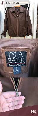 Jos A Banks Leather Jacket Brown Large Brown Leather Jacket Leather Jacket Jackets