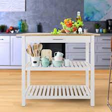 Casual Home Kitchen Island With Solid Wood Walmart Com In 2022 Kitchen Island Bar Wood Kitchen Island Solid Wood Kitchens