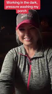 Old broom, Bleach, Dawn, Pressure Washer. Lets get it. Scrubbing the porch  tonight #momma #fall #fy #work #thankinggod #blessings #october #2024  #cleaning #foryoupageofficiall