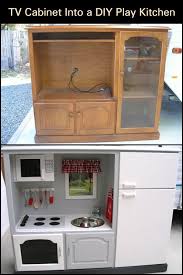 Turn An Old Tv Cabinet Into A Play Kitchen Diy Play Kitchen Tv Cabinet Diy Play Kitchen