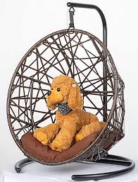 Amazon Com Skymall Unique Steel And Wicker Rattan Hanging Hammock Pet Chair Bed Large Pet Supplies