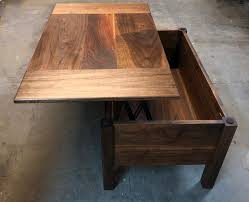 Lift Top Combination Storage Coffee Table And Desk Made From Etsy In 2020 Coffee Table Desk Coffee Table Lift Coffee Table
