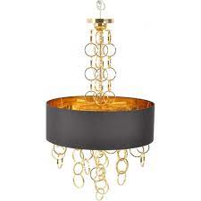 From covered chandeliers to led lights, pendants and spot lights, illuminate your space with modern fixtures. Libra Link Ceiling Pendant Light Black And Electroplated Gold