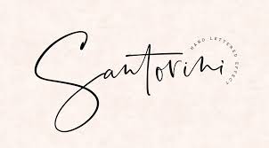 Script font is a broad style that refers to any typeface that looks like it was drawn by hand. Santorini Script Font