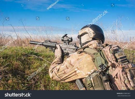 Airsoft Player Nato Uniform Rifle Lay Stock Photo 529891867 | Shutterstock