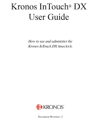 If you receive the error: Kronos Intouch Dx User Manual Pdf Download Manualslib