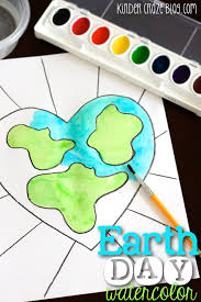 Earth Day Student Watercolor Painting Tutorial Classroom Art Projects Earth Day Projects Earth Day Crafts