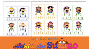 Coelhos da páscoa para colorir. Atividades De Matematica Jogo Da Subtracao Colorida Atividades Suzaninho